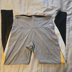 Victoria's Secret Gray and Yellow Leggings